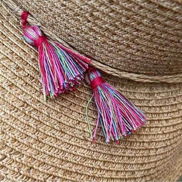 Strawcowboy western hat with tassels - Picture 2 of 6